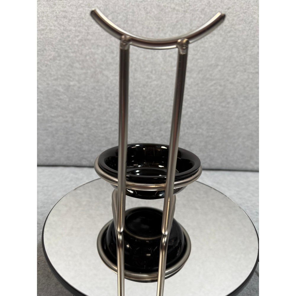 Black Ceramic Spoon Holder w Metal Stand Kitchen Utensil Rest Countertop‎ - Picture 5 of 12